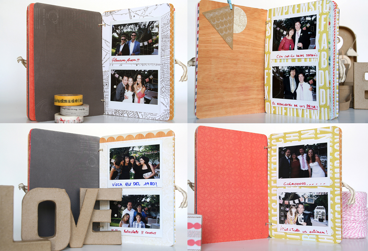 crafts   design wedding photo album Polaroids scrapbook