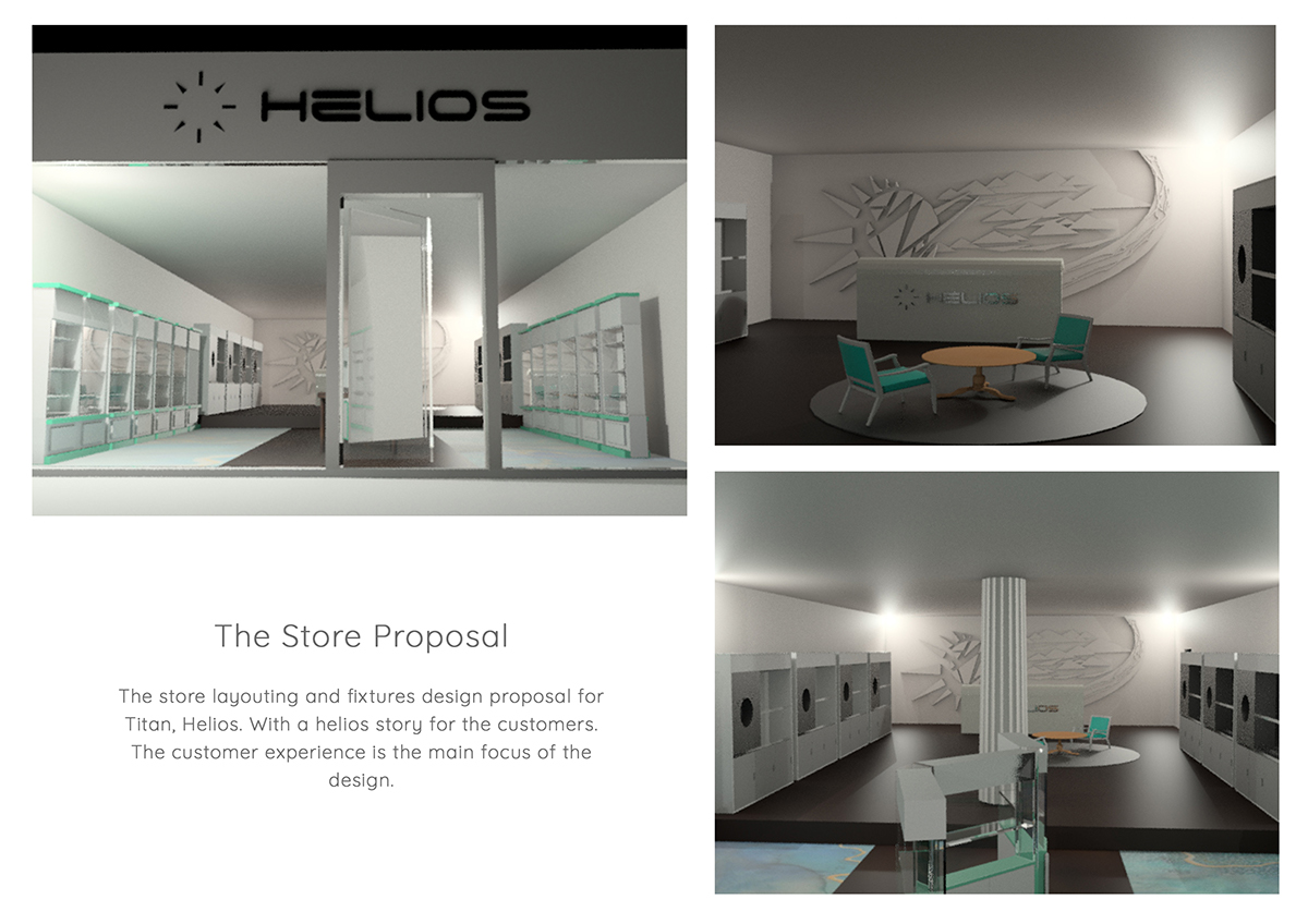 Visual Merchandising Space design Interaction design  store re-design Titan Helios interface design