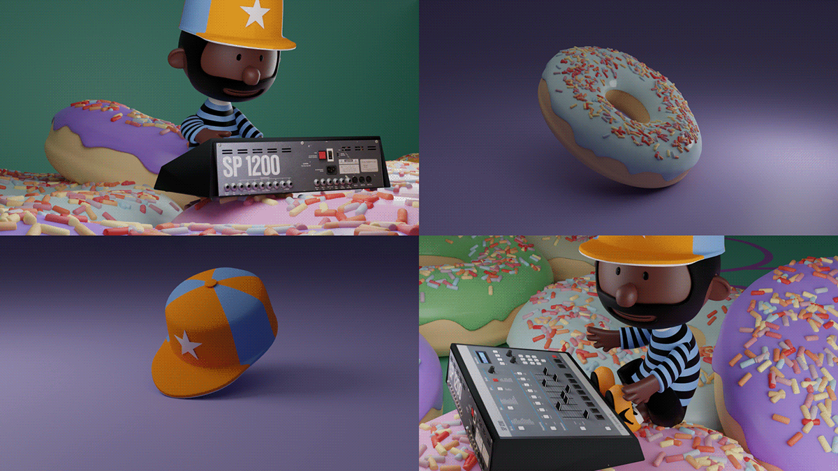 JDILLA jdilladonuts clean color hiphop music rap simple toys