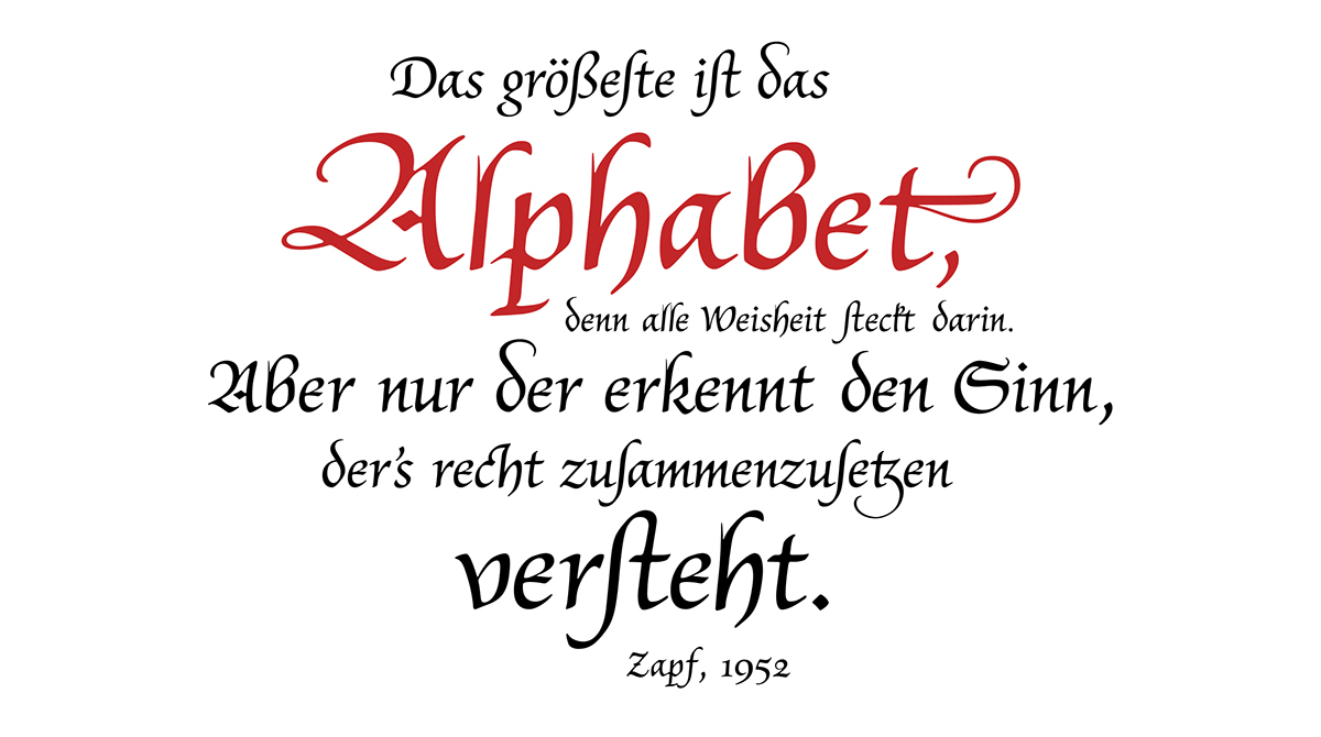 gothic hibrid typeface Blackletter gotico ink