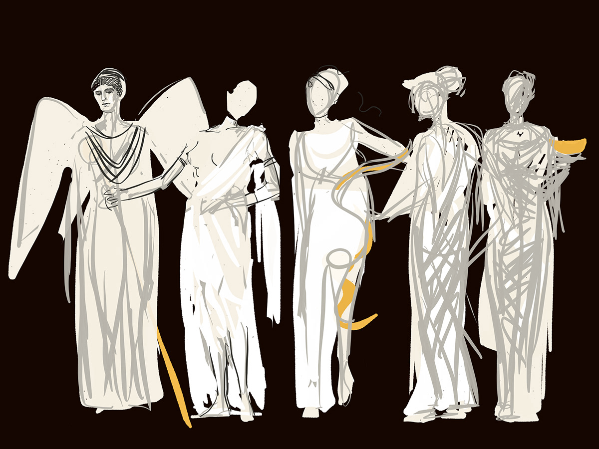 MadeWithPaper fiftythree paper53 goddesses ILLUSTRATION  Greek Goddesses