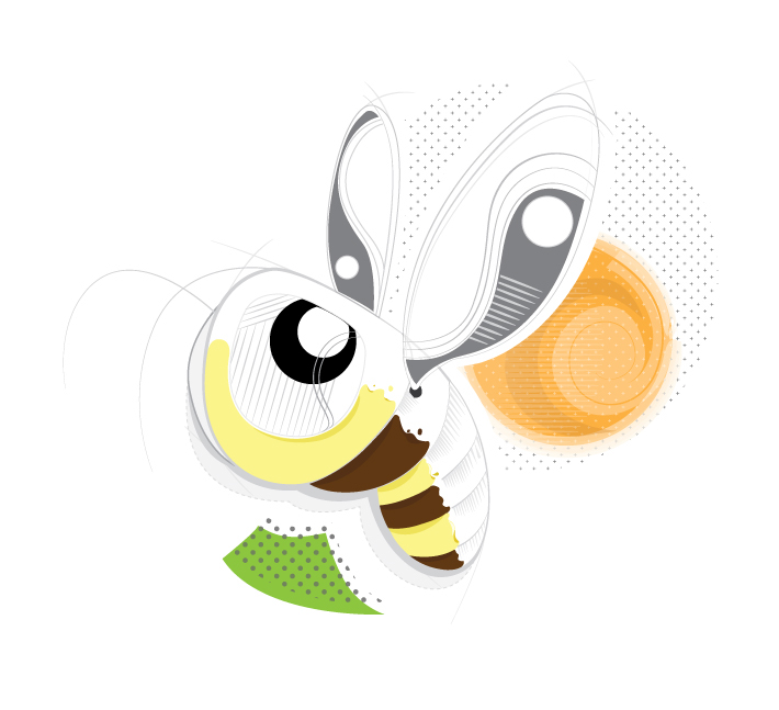 Ilustração ilustration bee