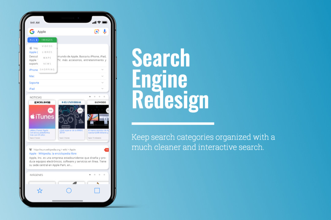 google search engine search engine redesign iPhone x iphone design UI UI/UX