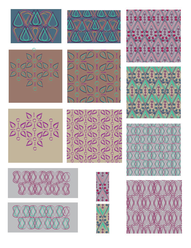 Trendboards technical flats design textile prints