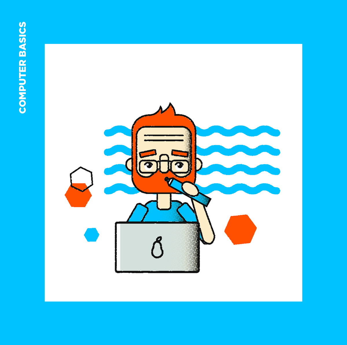 Color Halftone flat design Character Mascot art direction  android