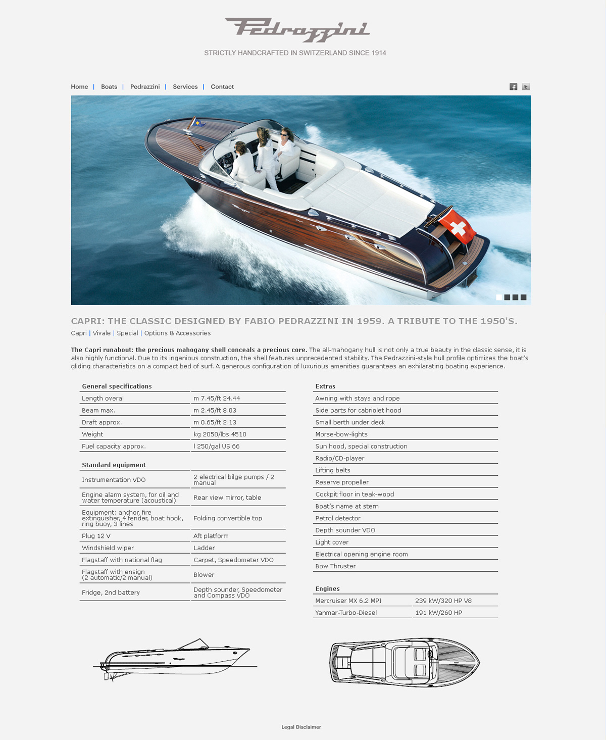 Boats clean style website