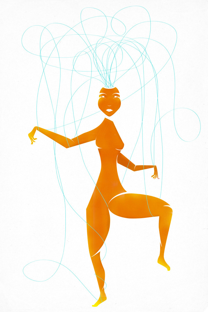 minimal  minimalist  vector  poster  editorial  illo  desaturated  Female  figure  texture   art print prints