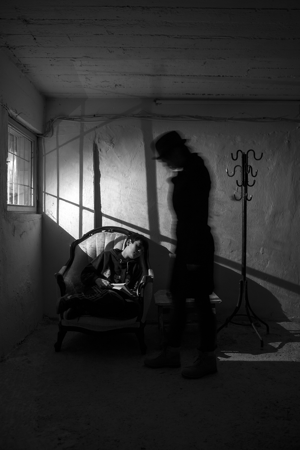 blackandwhite Silhouette series fear boogeyman darkness remake Duane Michals dark