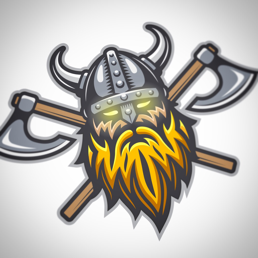 logo emblem viking Scandinavian sport graphic design