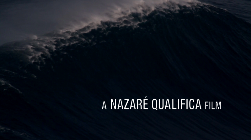 Surf Nazaré Portugal big wave surfing tow in surfing garret mcnamara zon typeface design title design surfing biggest wave Documentary 