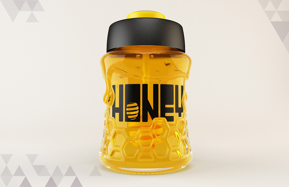 honey packaging design product visualization concept design