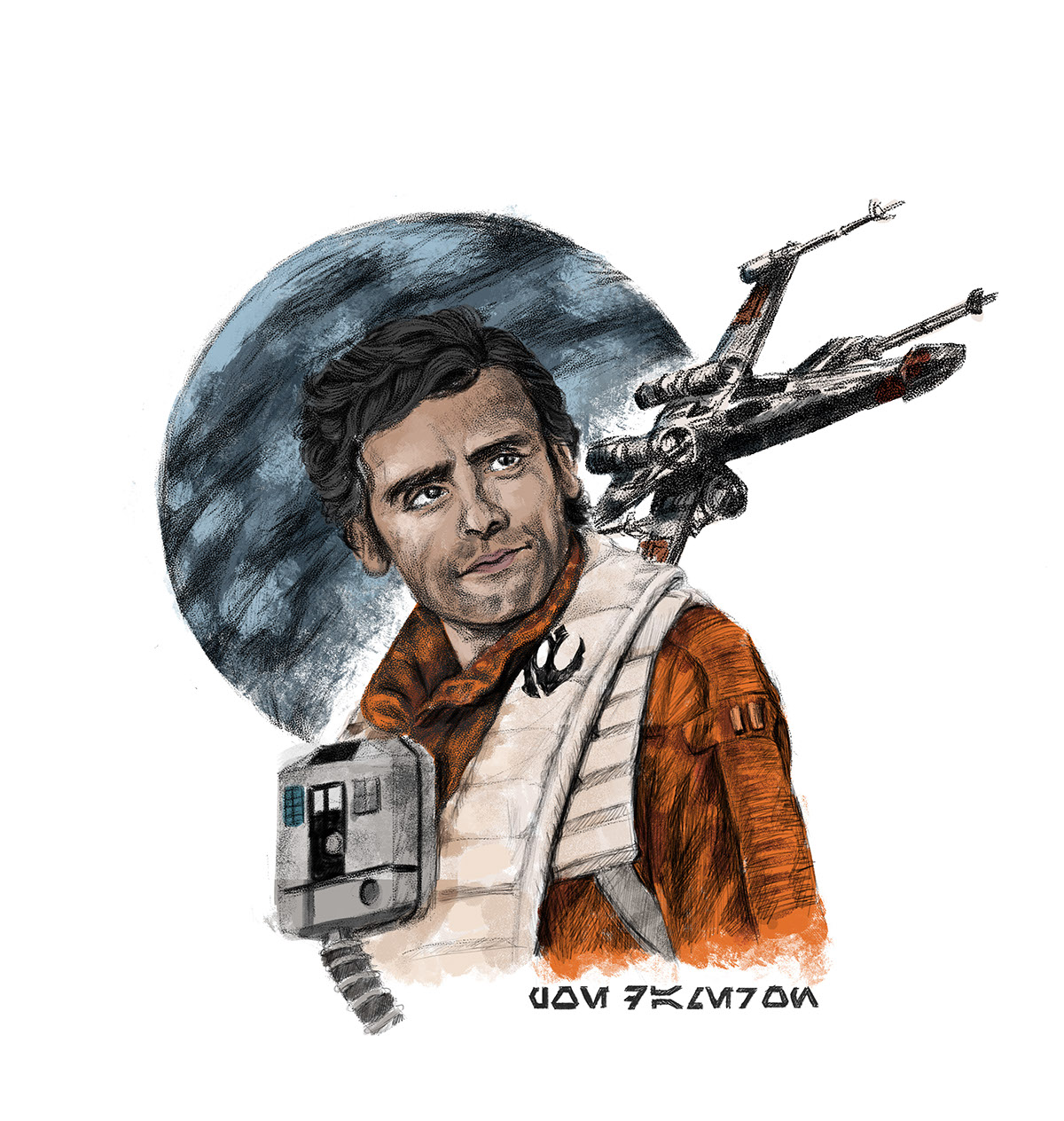 Poe dameron star Wars May the fourth be with You starpilot X-wing starfighter yavin