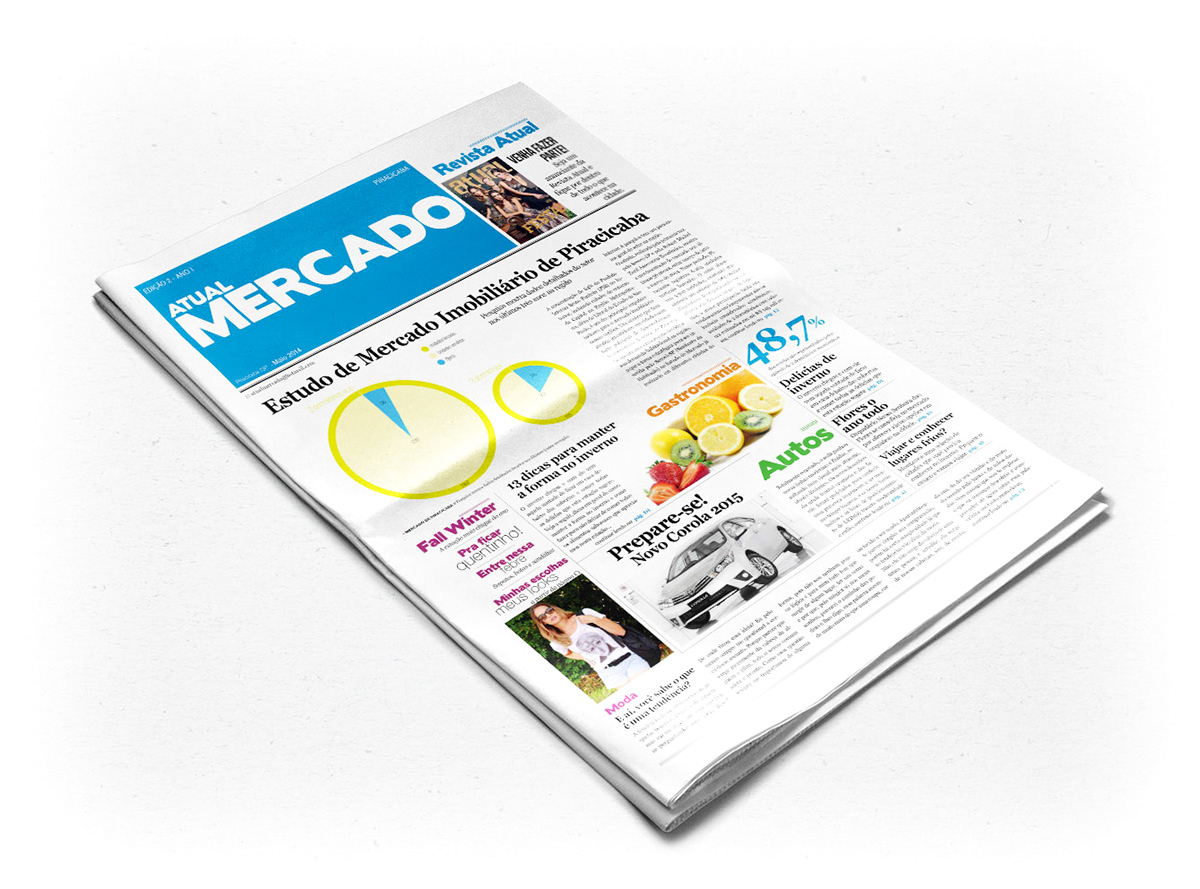 newspaper jornal Mercado design graphic