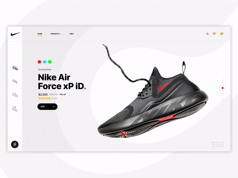 Animation Concept interaction landing page landing page concept nike product landing ui ux Web