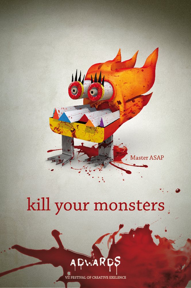 monsters ad festival fear Peteris Lidaka Latvian illustration Latvian Graphic design