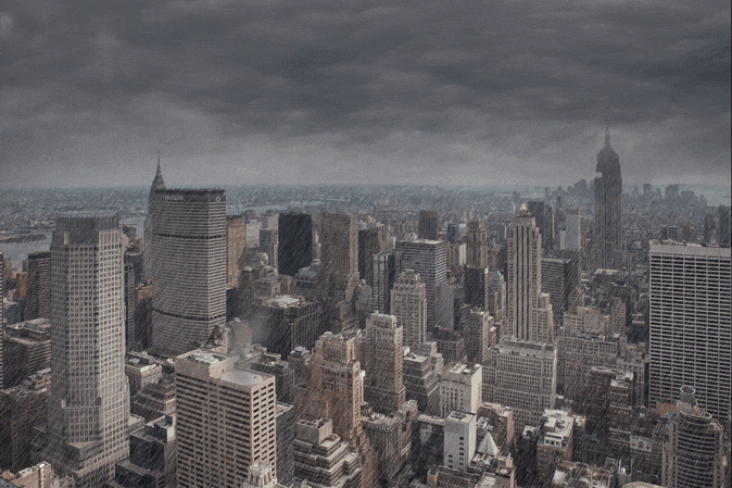 matte  painting doomsday newyork digital retouching 