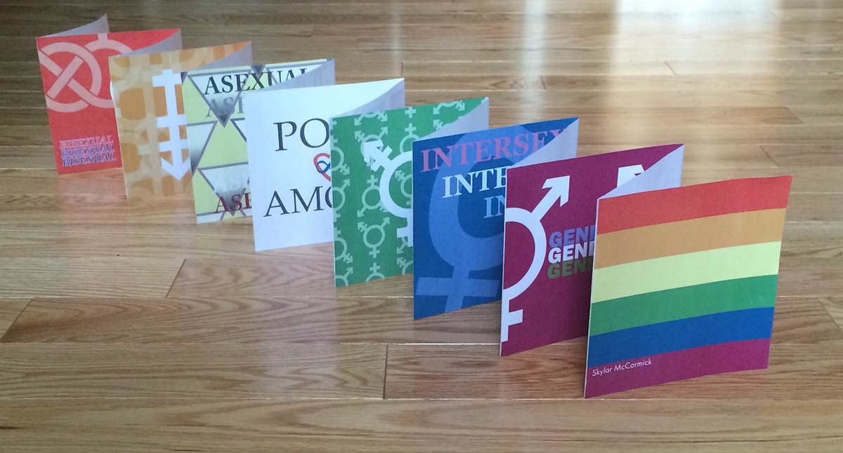 book LGBT LGBTQIA lgbtqiap queer accordion fold bisexual pansexual asexual Polyamory transgender intersex genderqueer