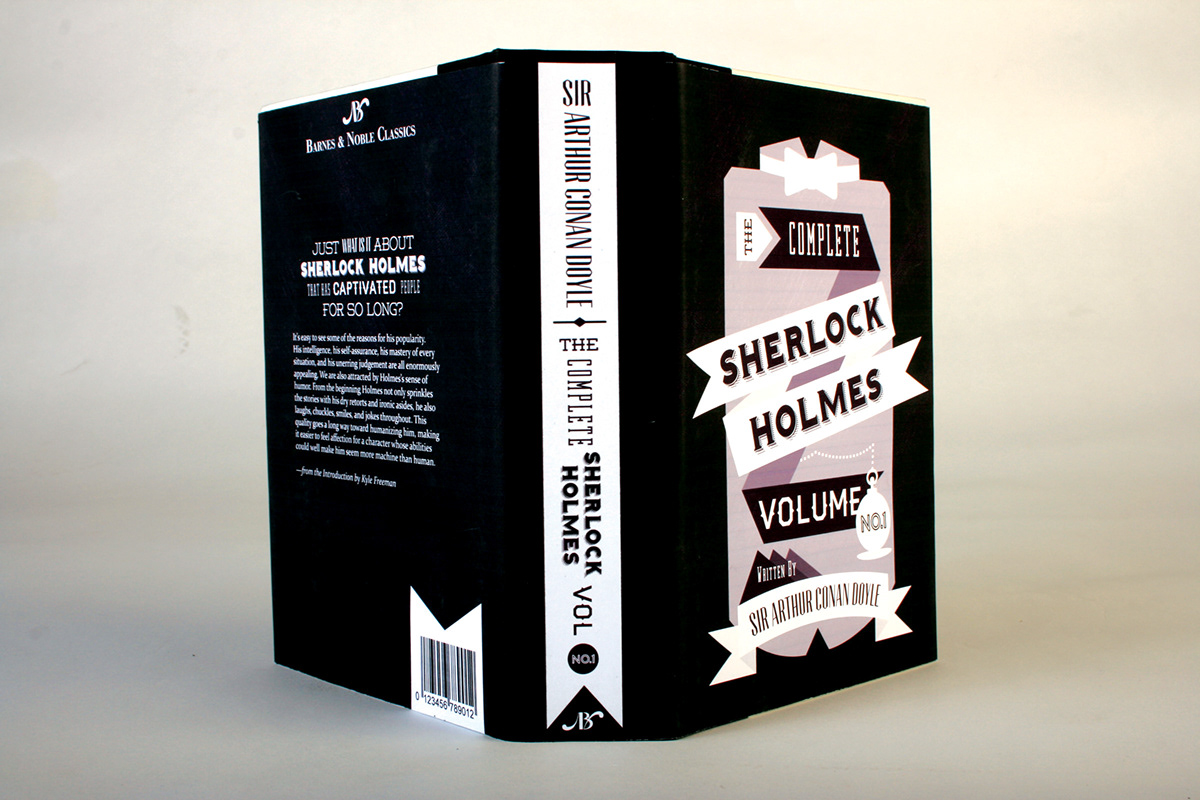 book cover design Sherlock Holmes slipcase screenprint