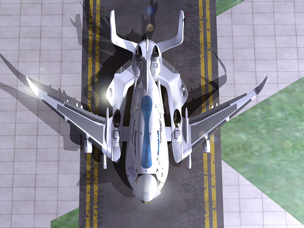 airplane concept Aerospace aeronautical industrial future green