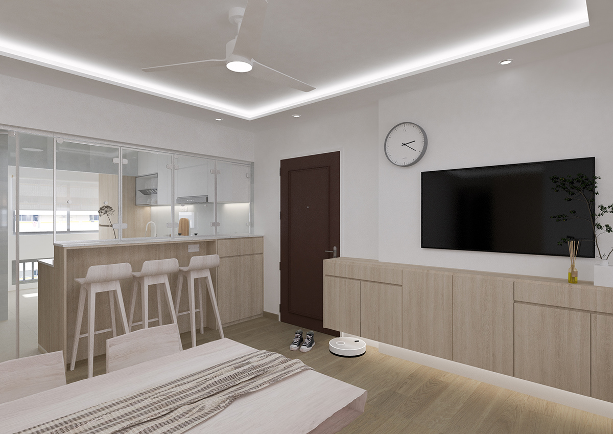 indoor interior design  architecture visualization 3D Render 3ds max vray modern