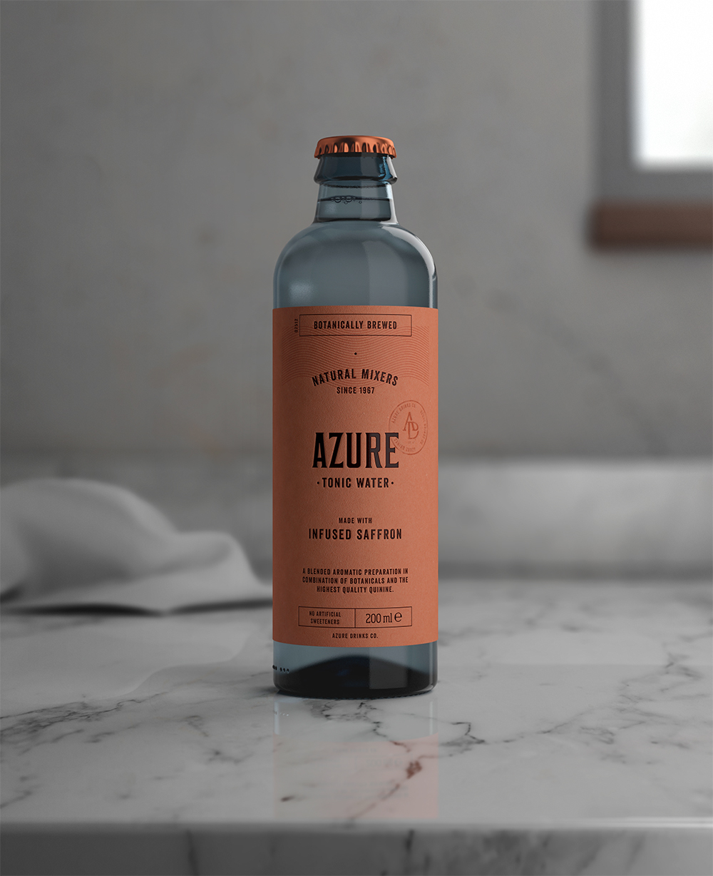 Packaging design tonic water 3D Branding drinks