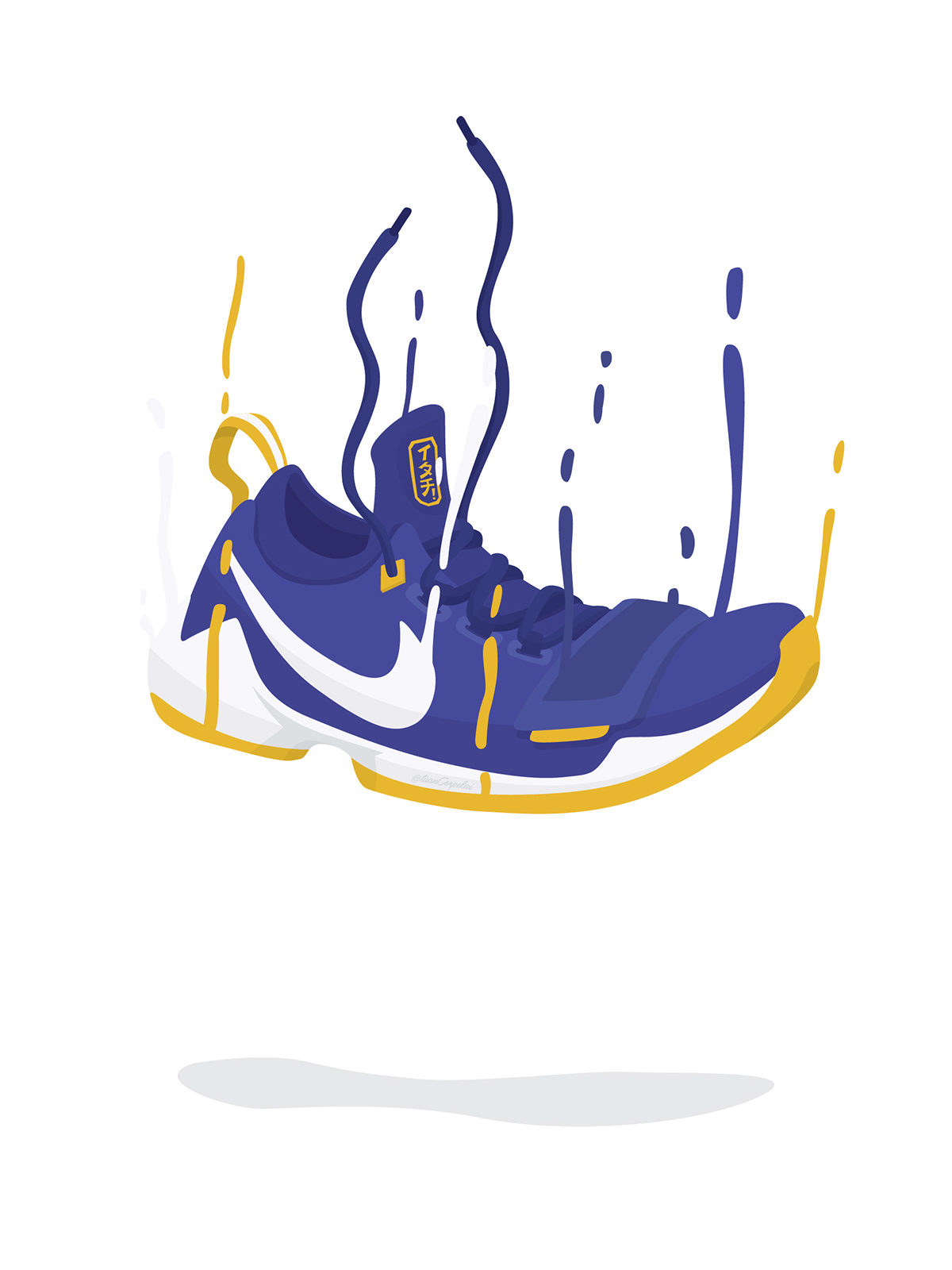 ILLUSTRATION  digitalart PG1 sneakers Lakers NBA Nike
