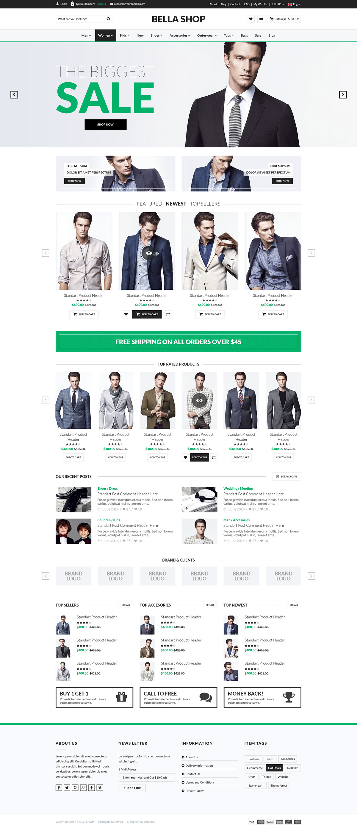 store cloth Ecommerce HTML Shopping clean Multipurpose
