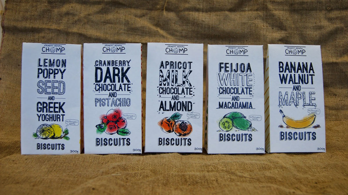 re-branding craft productdesign biscuit chomp visualcommunication