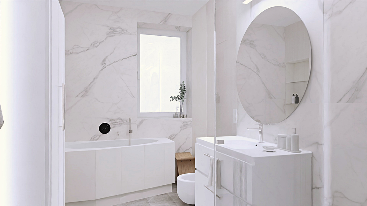 bathroom design visualization architecture interior design  Render modern