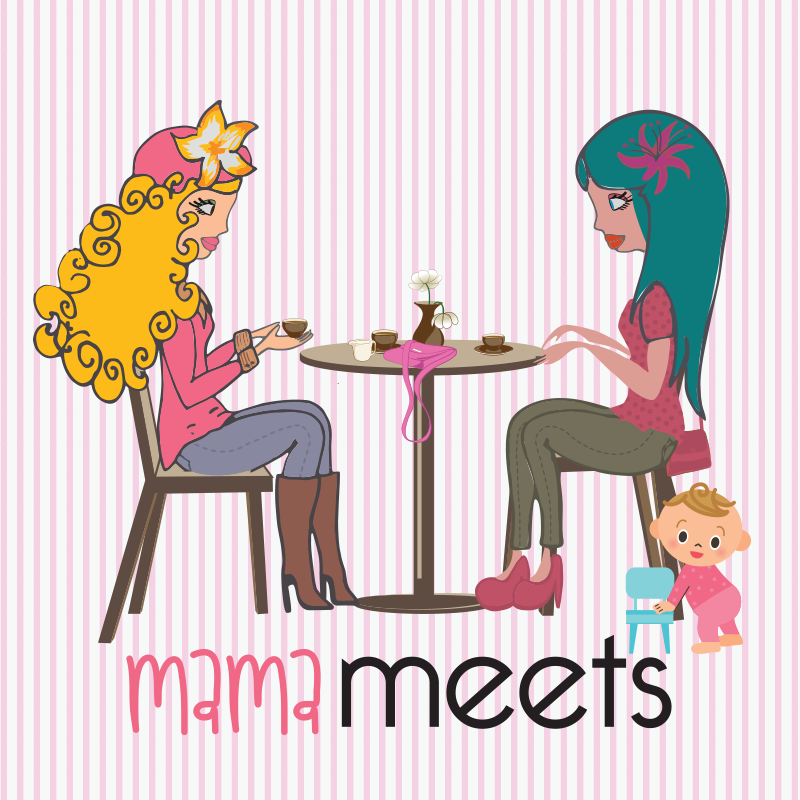 Mama Meets Branding baby mother Spa coffe tea Mama mom kid pink girl boy social Meet summer