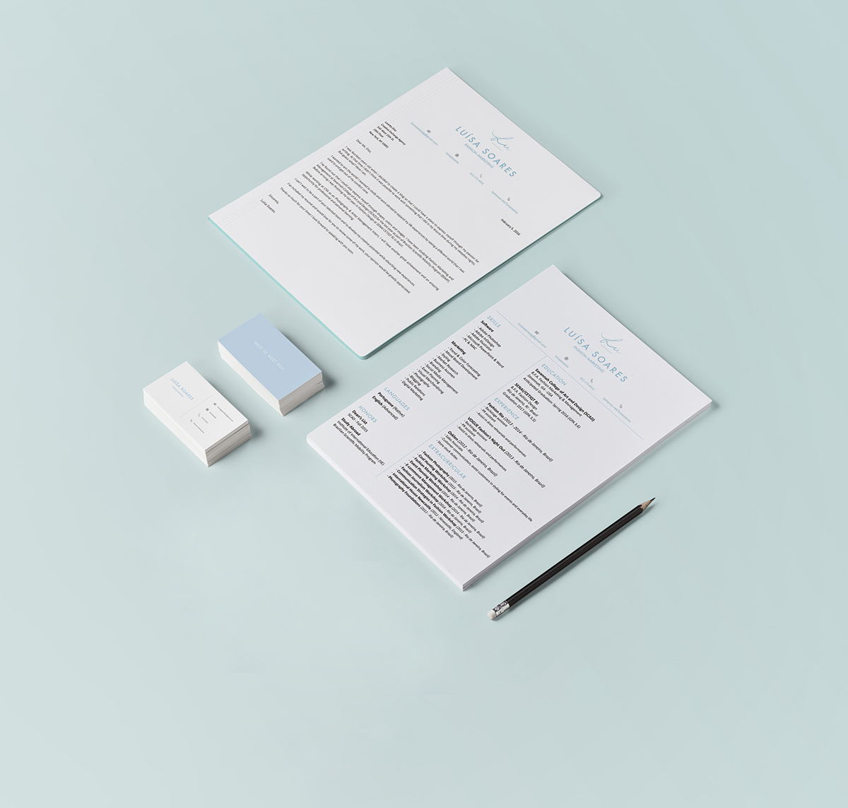 Personal Identity Self Promotion logo Resume cover letter