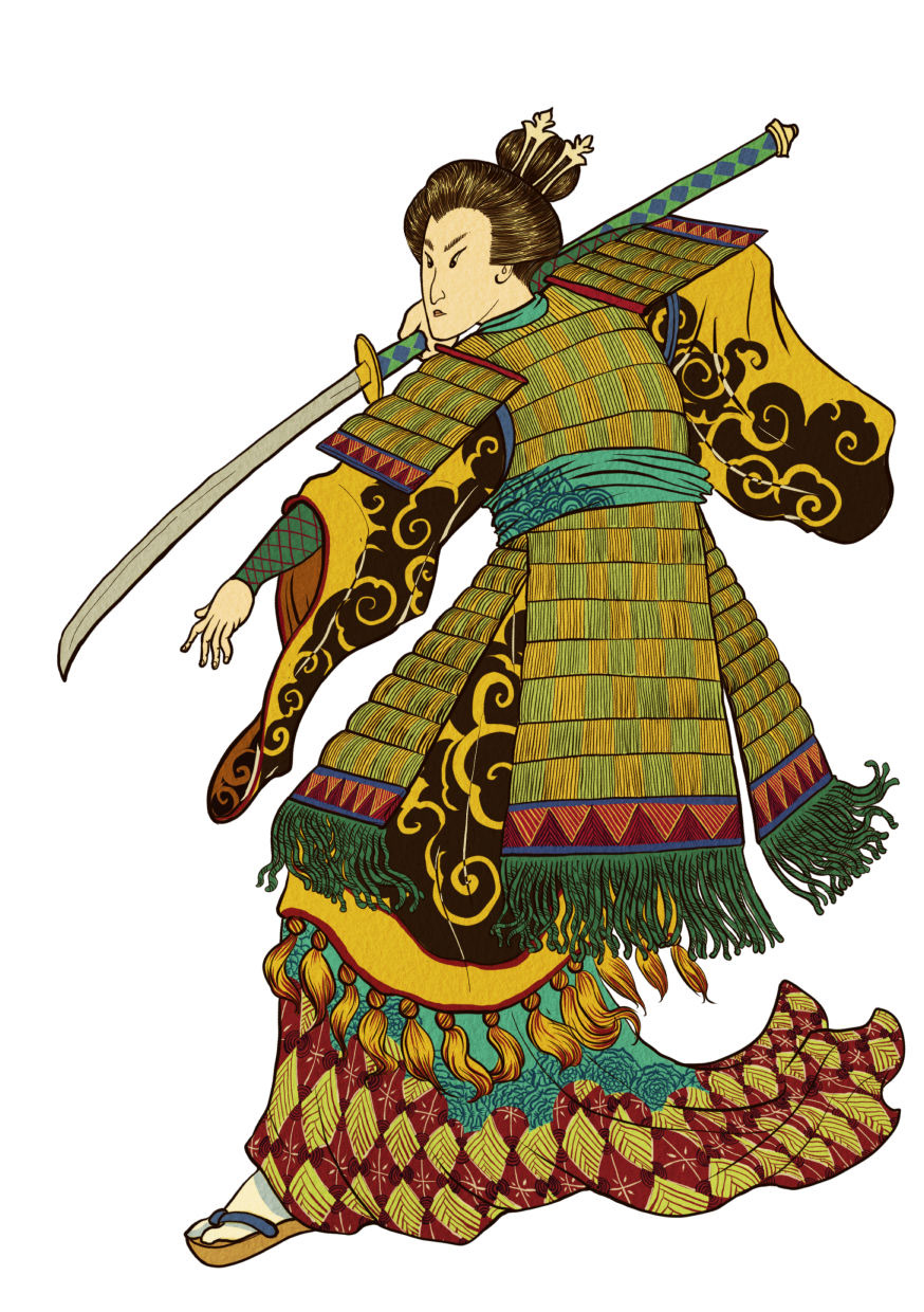 digital illustration japanese style japanese art ukiyoe ukiyo-e Game Art board game boardgame