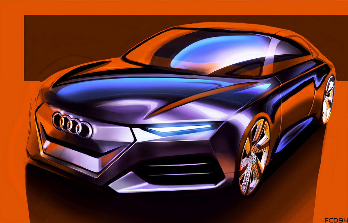 Cars Qoros Audi BMW concept car sketch