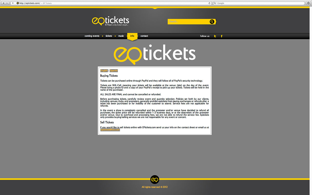 eptickets Web redesing