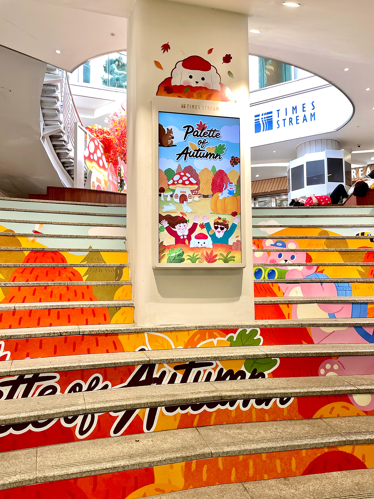 Shopping mall store key visual ILLUSTRATION  Illustrator lively Young autumn department store