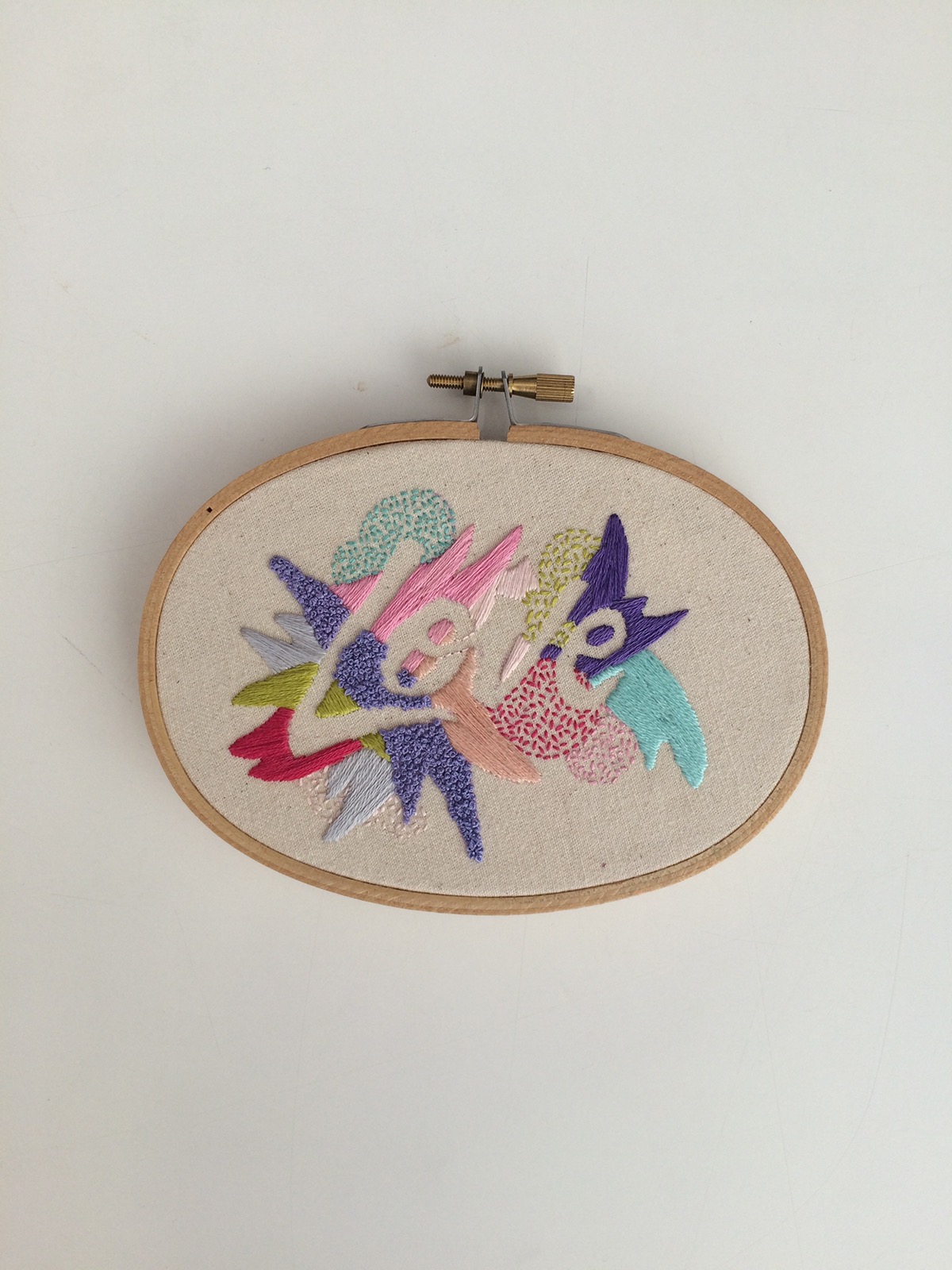Calligraphy   Handlettering Embroidery Needlework colorful Love
