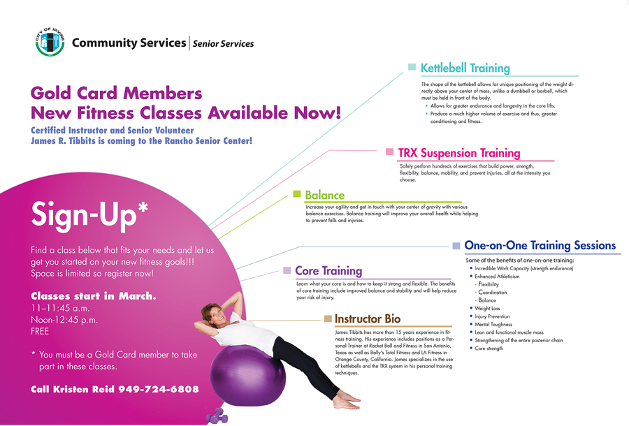 Community Services fitness posters nutrition outreach
