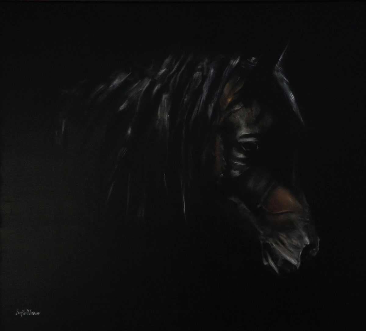 horse AT Sharp keskin şefik özkaner paint black siyah istanbul Turkey resim tablo sanat art
