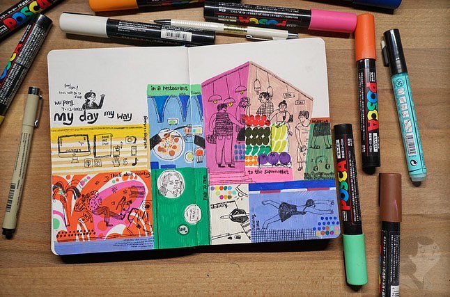 artwork doodle Drawing  ILLUSTRATION  Illustrator sketch sketchbook wupeng 巧克力电台 武芃