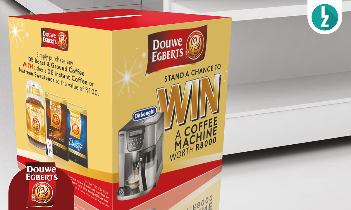 graphic design  Douwe Egberts Competition branding  Coffee win cappucino