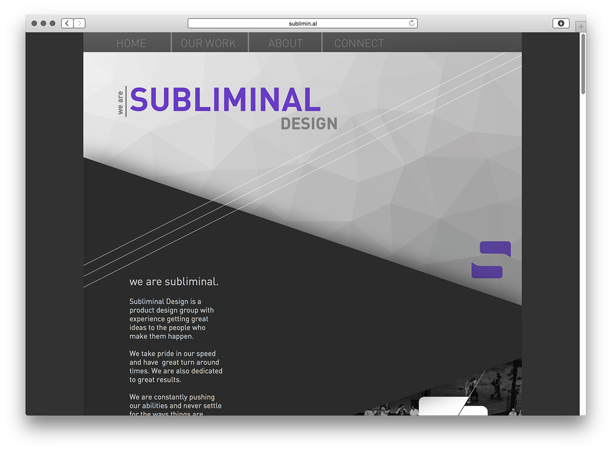 lines subliminal grey diamonds parallax Fade purple clean modern Website Angles