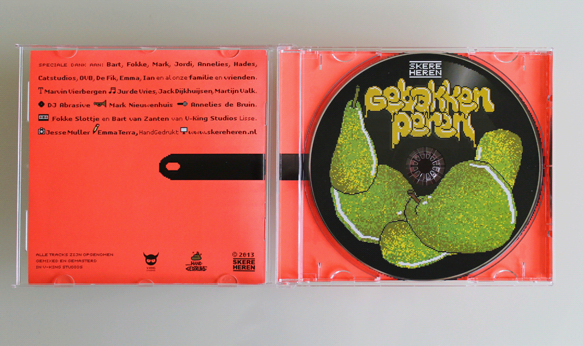 album art fluor gold offset cd skere heren gebakken peren baked pears koekenpan