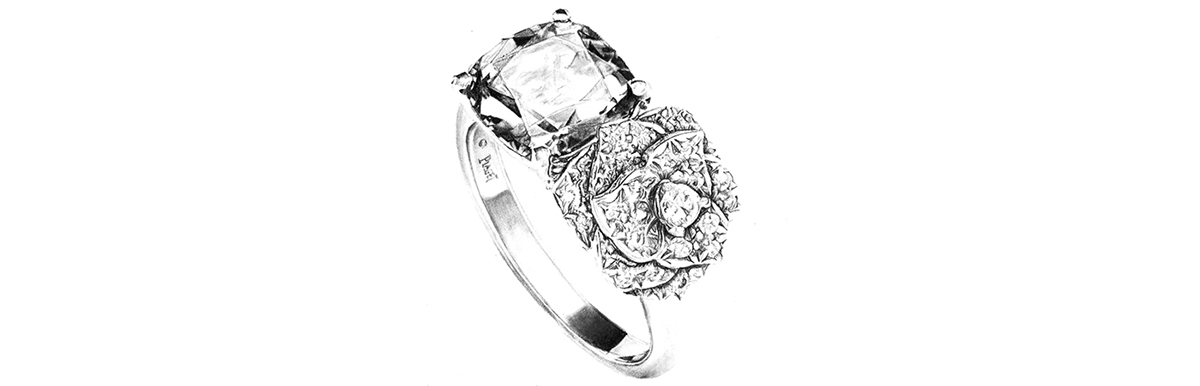 jewels sketch piaget piaget rose Cartier garrard lorraine schwartz jewelry ring