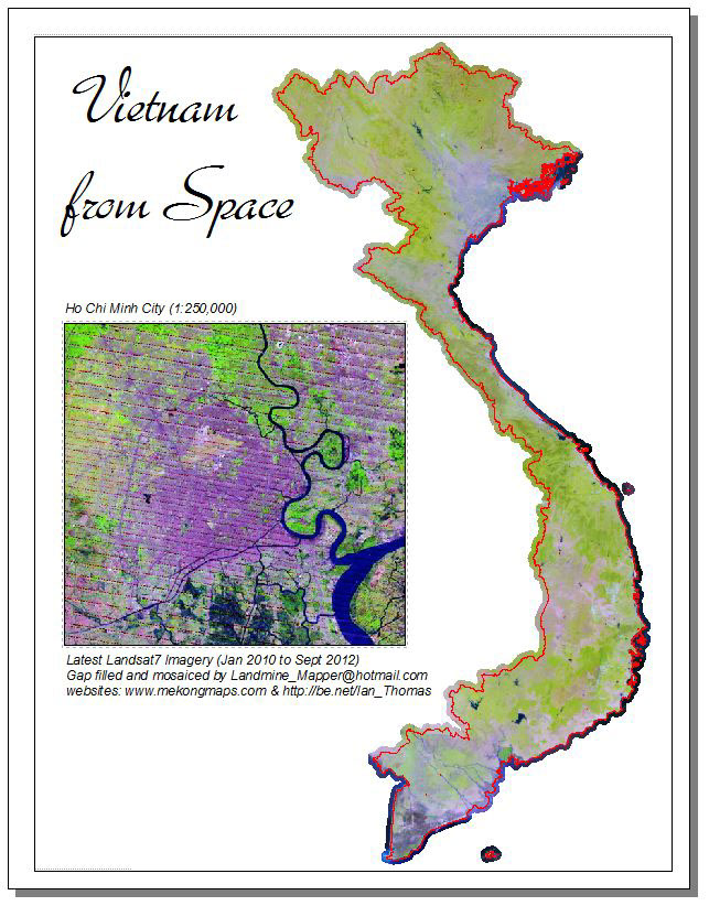 map cartography Landsat nasa vietnam hanoi ho chi minh city Forests Topographic satellite usgs