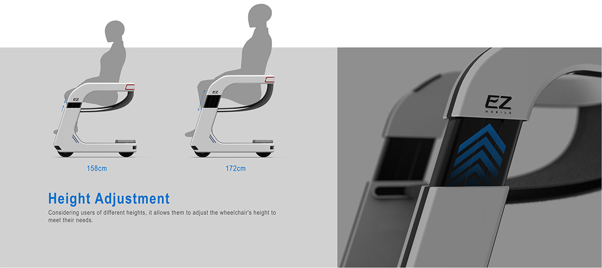 wheelchair 3D Render airport UI/UX Mobile app Wheelchair Design assistive devices