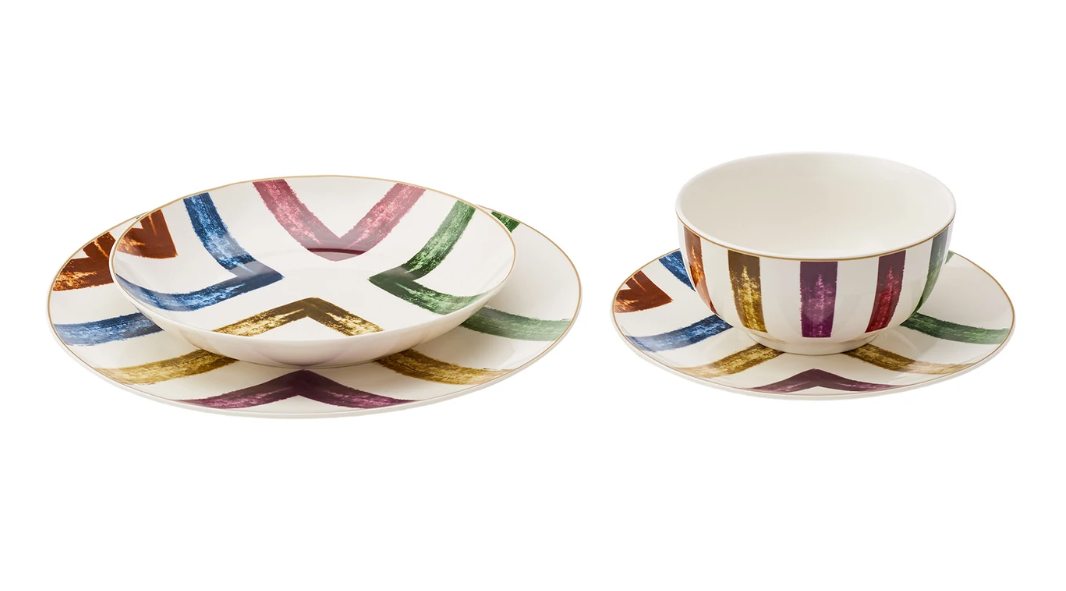 brush ceramic colorful dinnerware handmade karaca pattern patterndesign porcelain tableware