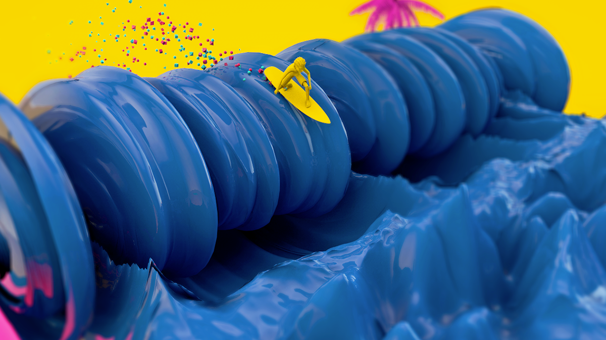 cinema4d dell Mtv Idents show packaging animation  3d design city on Miniature