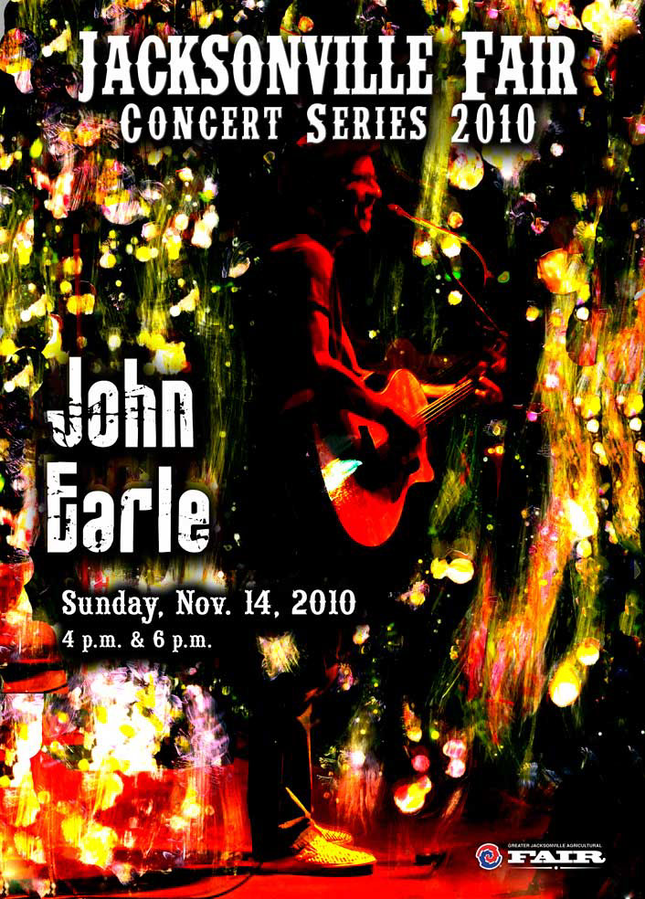 Digitally Enhanced Danny Gokey steel magnolia Clay Walker Jacksonville Fair mixed media Art vs Advertising concert poster Bobby King Peck 12