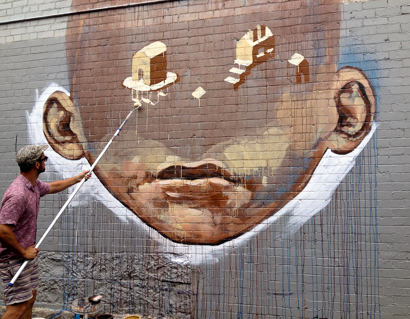 eno taylurk Mural Collaboration Collingwood Melbourne Australia