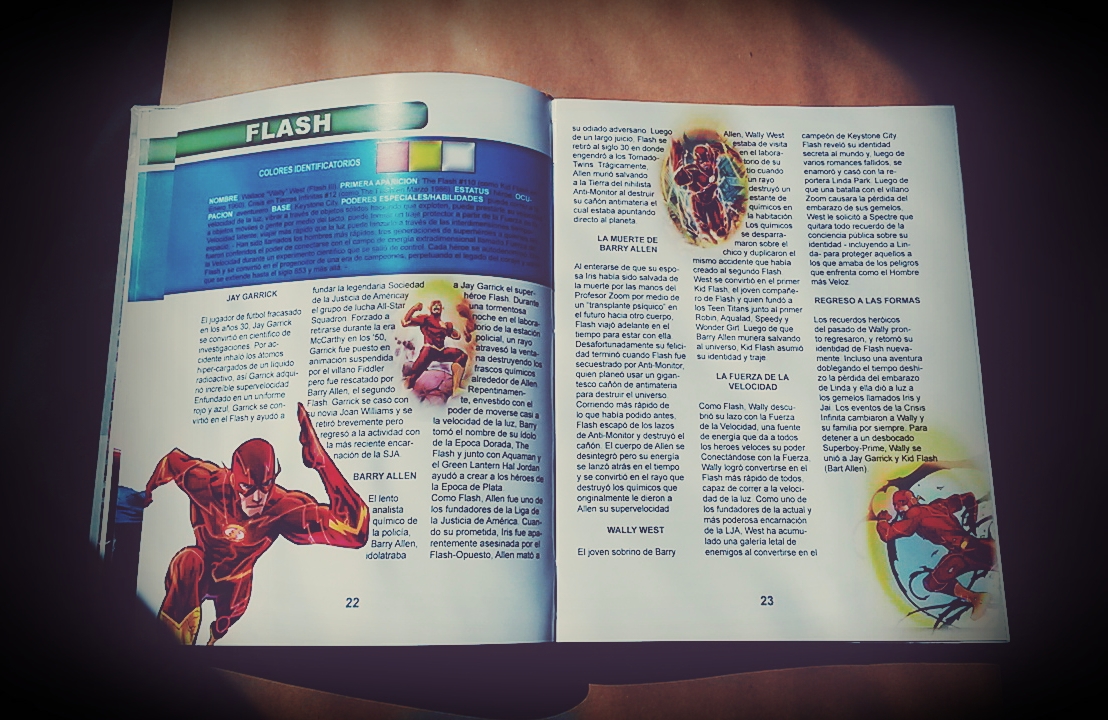 Encyclopedia comics Dc Comics superman batman The Flash characters colour